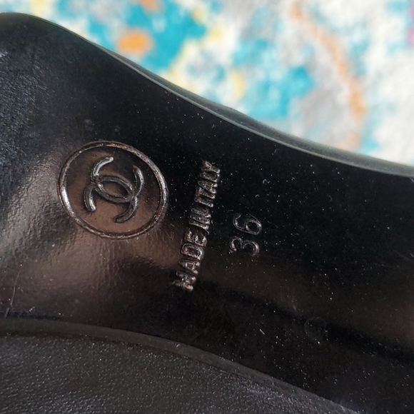 CHANEL Leather Folded Over Pointed Cap Toe Mid Calf Boots Size 36 - Picture 7 of 10